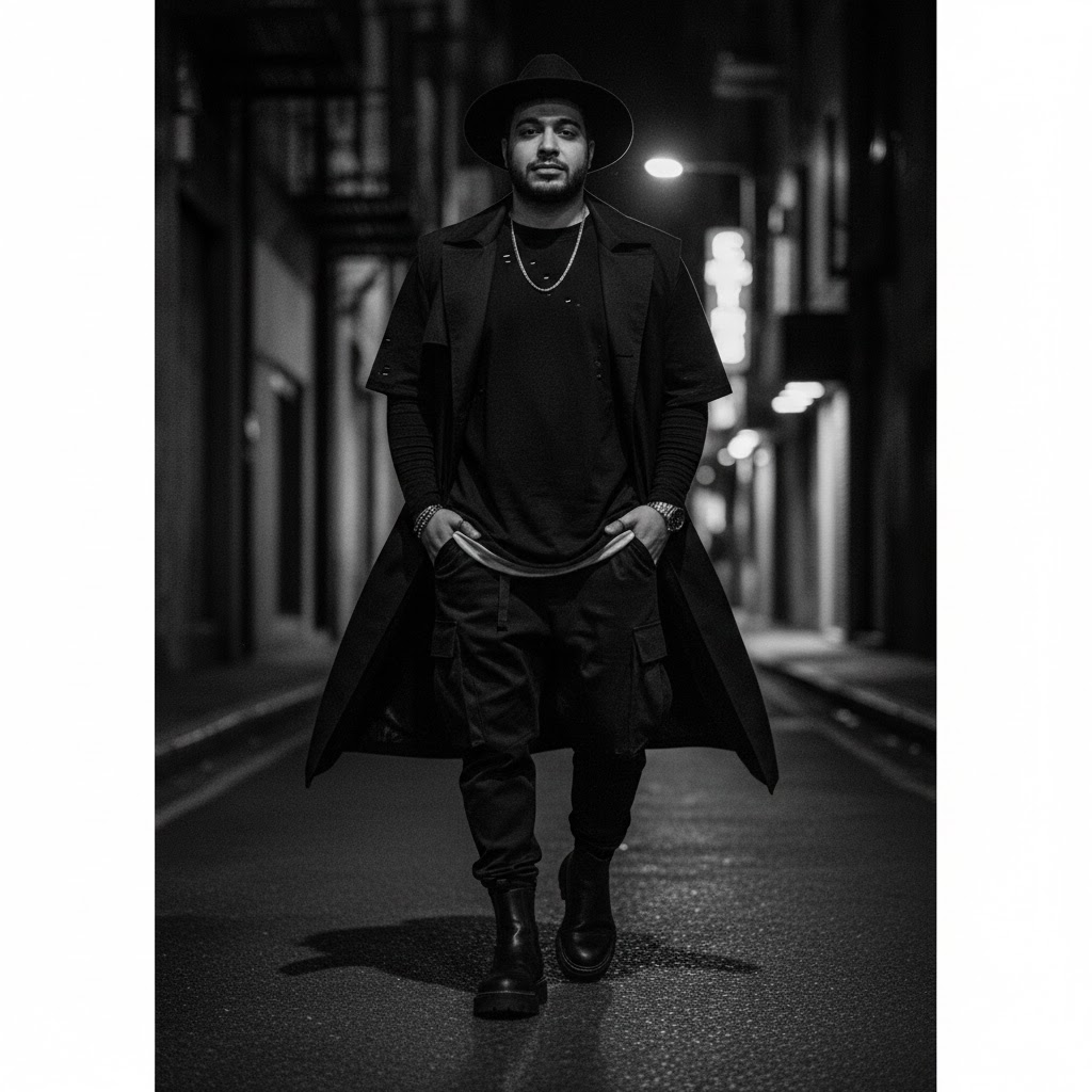 After: Prompt 76 (Edgy Urbanite):
Subject: A stylish late... - AI Generated Result