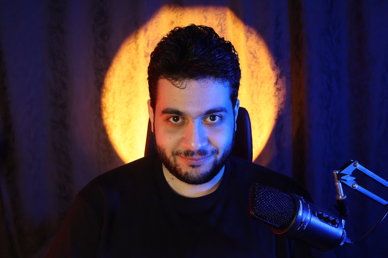 Before: "A dramatic, wide-angle shot of a young man standi...